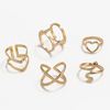 Fashionable golden ring, set, wish, simple and elegant design, wholesale