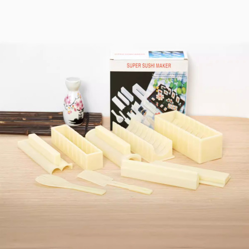 DIY sushiware seaweed sushi fork and spatula mold square round heart-shaped rice ball tool 10-piece set universal version in English