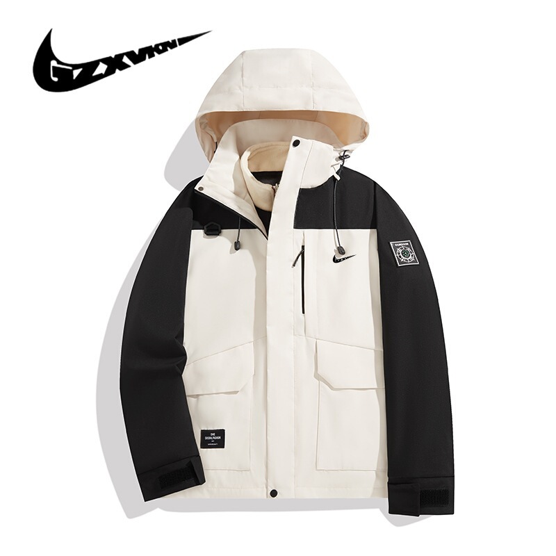 Cross-Border Men's Clothing 2026 Outdoor Three-In-One Jacket Men's Waterproof Windproof Mountaineering Jacket Couple's Jacket for Women