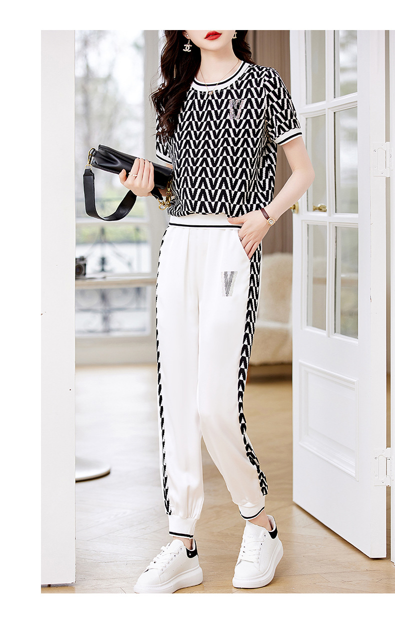 Women's Suit 2023 Summer New Fashionable And Elegant Casual Two-Piece Set For Ladies_ecoleips.com