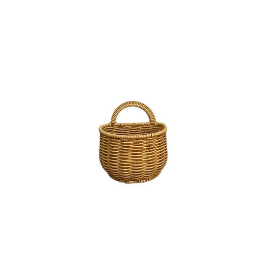 New Wicker Baskets for Kitchen Ginger Garlic Wall Hanging Basket Bathroom Shower Storage Rack Decorative Wall Decor