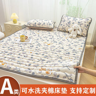 Quilted Mattress Cushion Machine Washable Mattress Thin Mat Tatami Protective Mattress Non-Slip Mat Bed Protector
