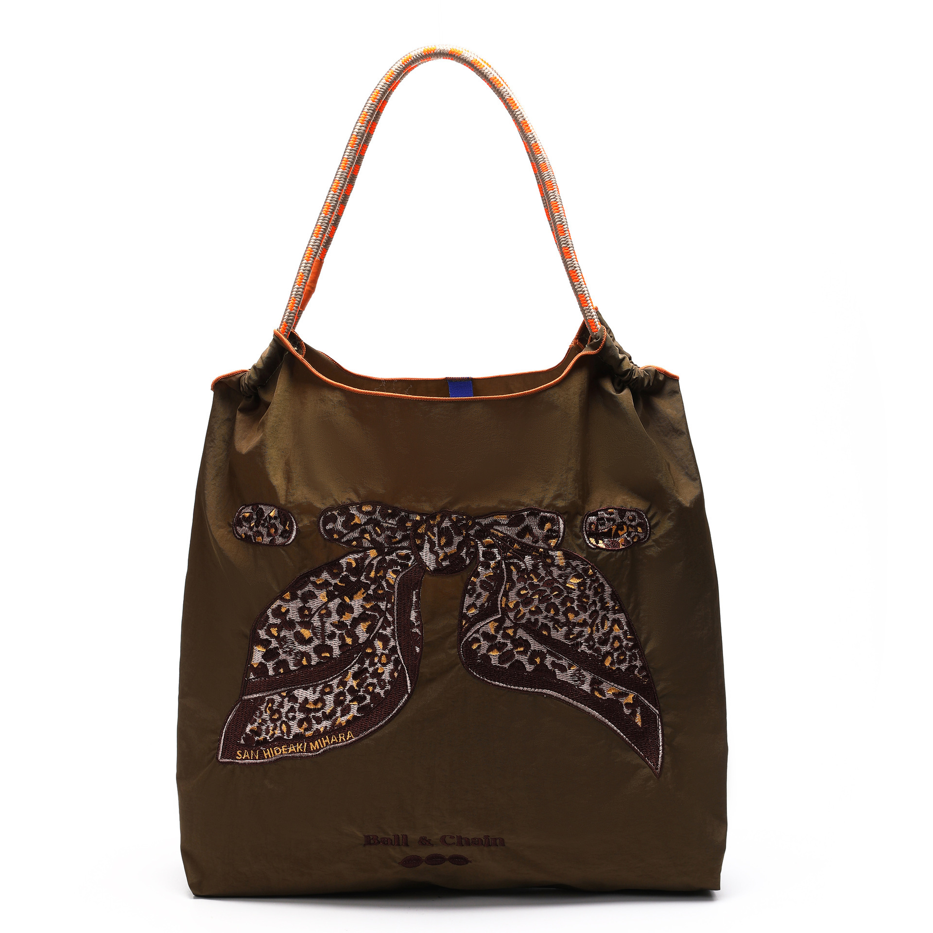 Olive green leopard print bow medium size