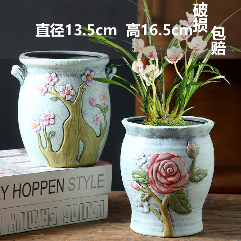 세라믹 - 고급 대형 장미 2송이 조합