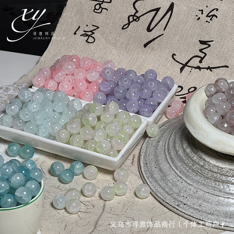 10mm vidrio jade esmaltado cuentas de vidrio sueltas cuentas graduadas DIY pulseras joyas materiales de alta calidad image 3