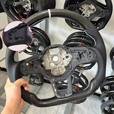 Polo 2013-2020, Steering wheel - carbon-fiber-white-with-holes-for-alignment