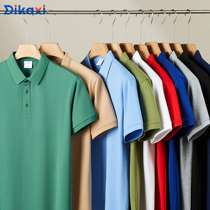 New Cotton Polo Shirt Custom Men's Lapel Short-Sleeved Business Casual Men's Polo Printed Advertising Shirt Moisture-Wicking