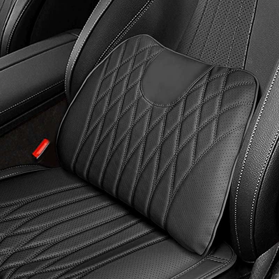 Seat cushion, seat cover, Universal Breathable Neck Pillow Lumbar - elegant-black-waist