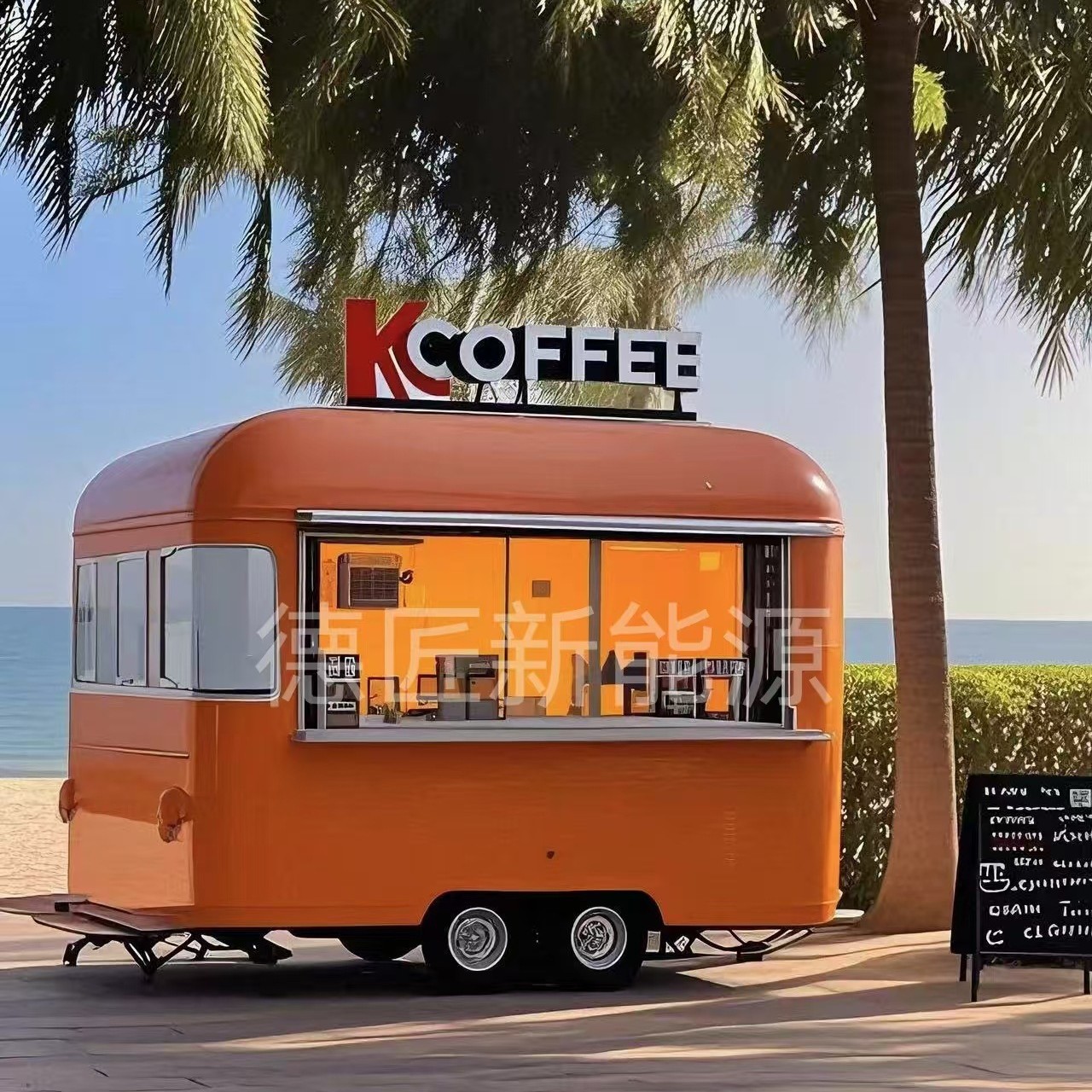 Commercial móvil multifuncional en línea popular coche de comedor barbacoa leche té mercado nocturno puesto de ala de gaviota puerta de snack móvil quiosque