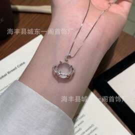 厂家批发 天然水沫玉星球吊坠 s925银镶嵌小清新设计款