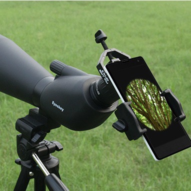 望远镜手机夹望远镜手机支架单筒观鸟镜拍照夹子金属手机夹