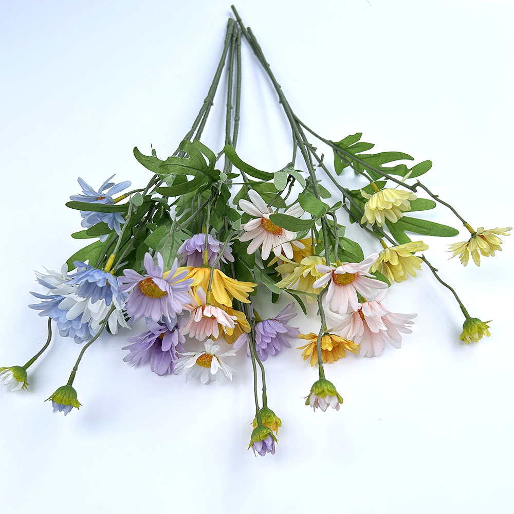 multi-head wild chrysanthemum flower flower INS wind simulation flower factory home decoration wedding_voghion.com
