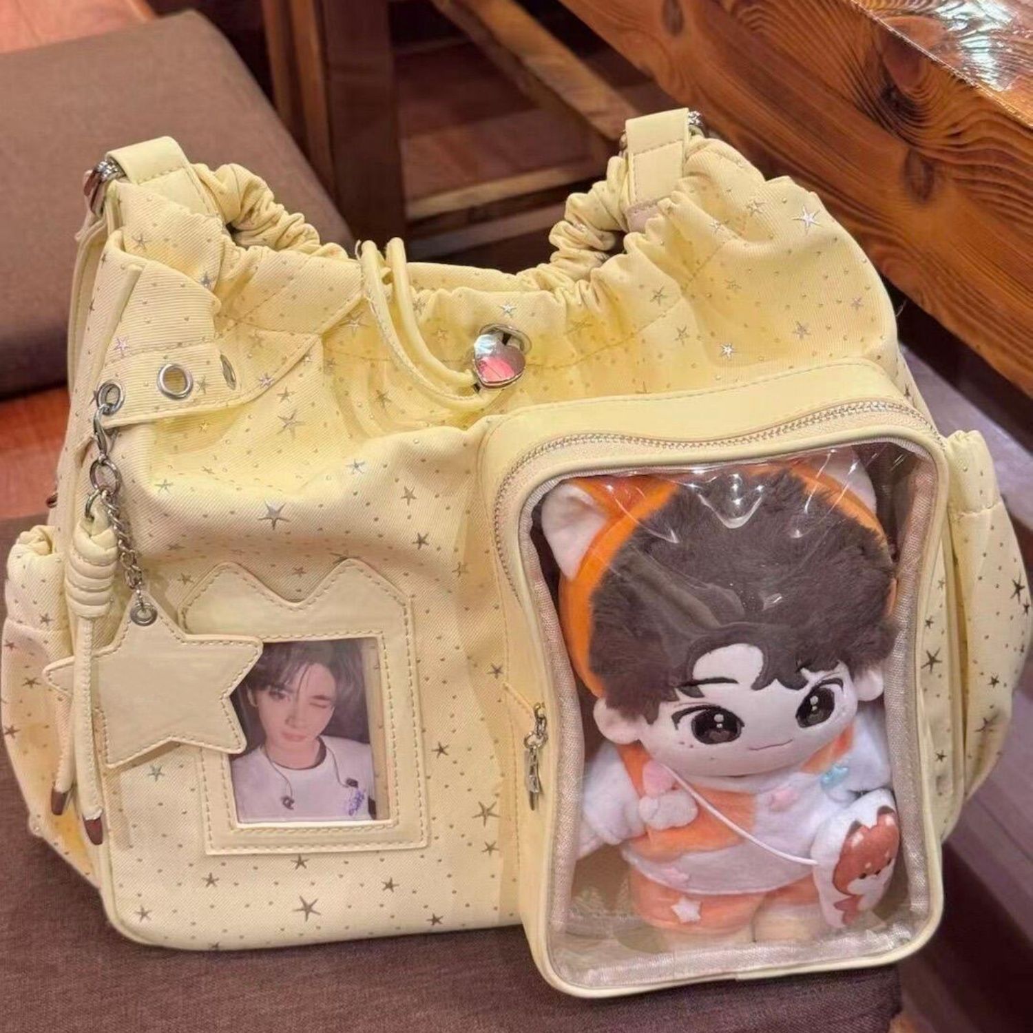 Original Japanese-Style 20cm Doll Bag Star-Shaped Ita Bag Backpack for Women, Large Capacity, Suitable for Storing Small Items, Commuting, and School Use