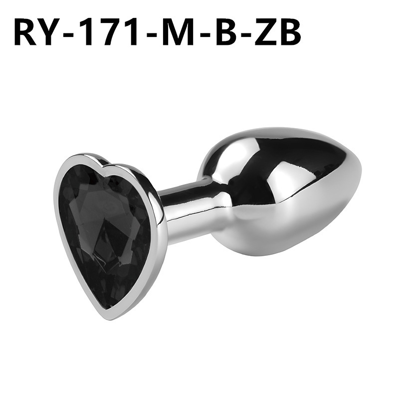 Corazón de metal plug anal back patio para usar artículos sexuales dilatadores coquetear al por mayor SM artículos sexuales para adultos