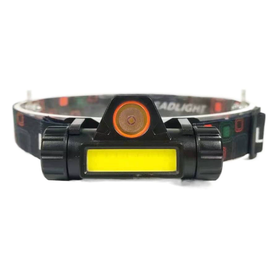 Кросс-граничная мощная налобная лампа с COB-подсветкой, магнитным креплением, портативная, с USB-подзарядкой, оптом.