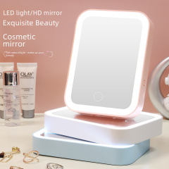 網紅款LED化妝鏡補光小鏡子usb梳妝鏡 學生桌面鏡子 同款禮品