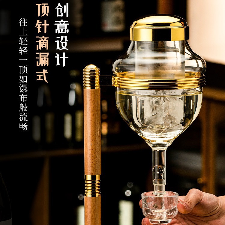 Tienda de comida japonesa, el mismo tipo de juego de sake, jarra de vino helado, recipiente de vino frío, grifo de jarra de vino caliente de goteo dedal, decantador de vino tinto