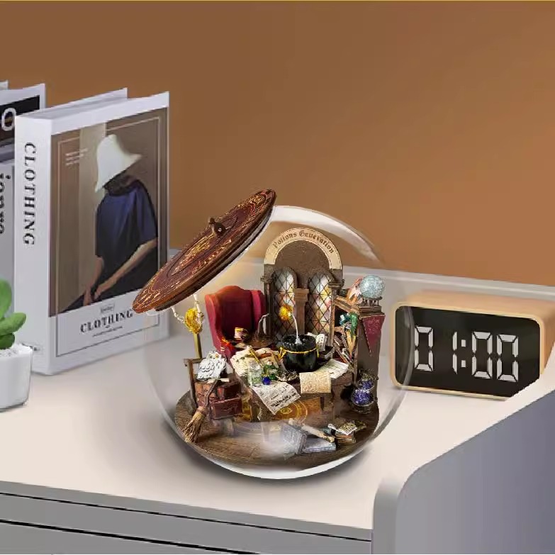 聖誕序章魔藥地堡diy小屋手工微縮場景木質拼裝模型積木創意禮物