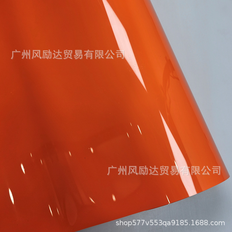 Car full vehicle color change film self-adhesive PET ultra-bright crystal flame orange motorcycle modification full body film