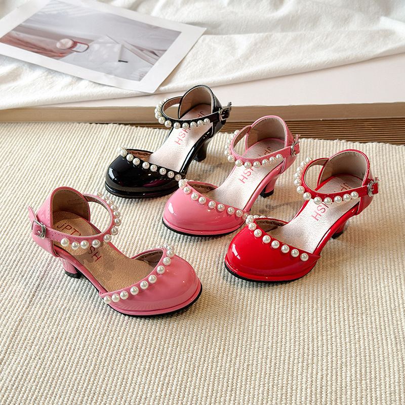 Girls' Children's High-Heeled Princess Shoes, Dance Shoes, Leather Shoes, 2026 Spring and Autumn New Style Shoes for Girls, Korean Style Performance Shoes for Older Children