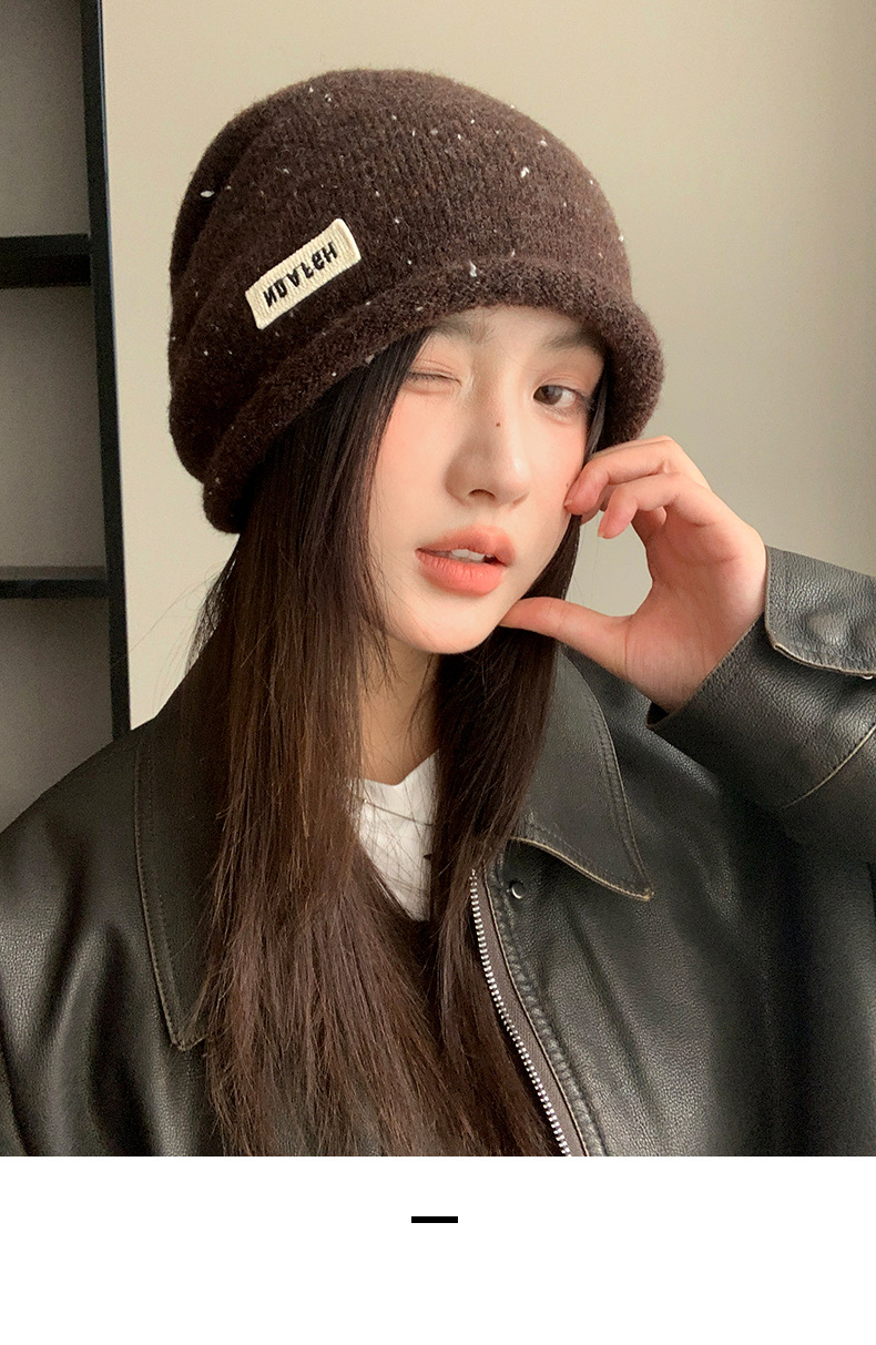 Koreanische Version Herbst/Winter 2025: Lässige Beanie für Damen mit großem Kopfumfang, figurformend, vielseitig und warm._voghion.com
