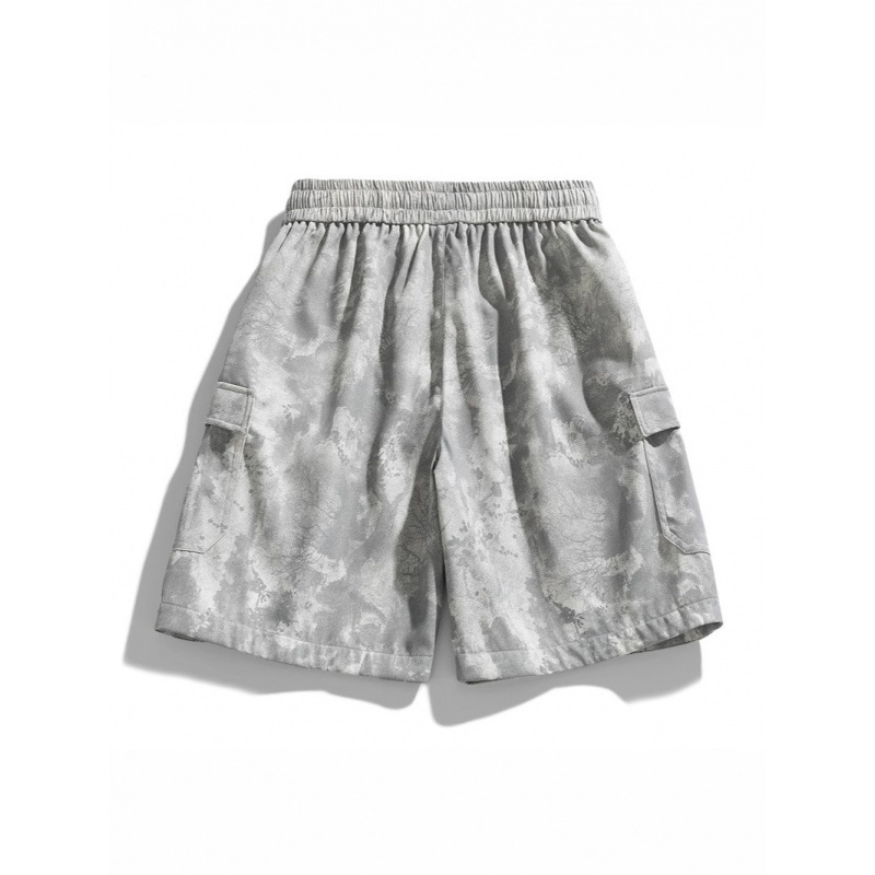 2025 nuevos pantalones cortos de camuflaje para hombres verano retro americano pantalones de herramientas deportivas marca de moda suelto recto casual