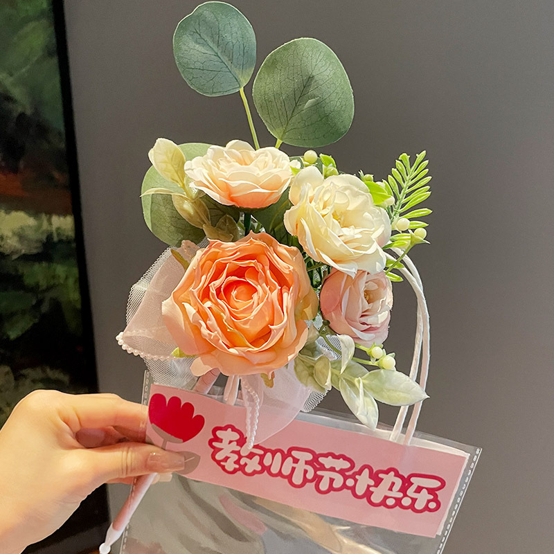 原创新款实用礼物花束金香花笔幼儿园郁开学教师节永生花笔签字笔|undefined