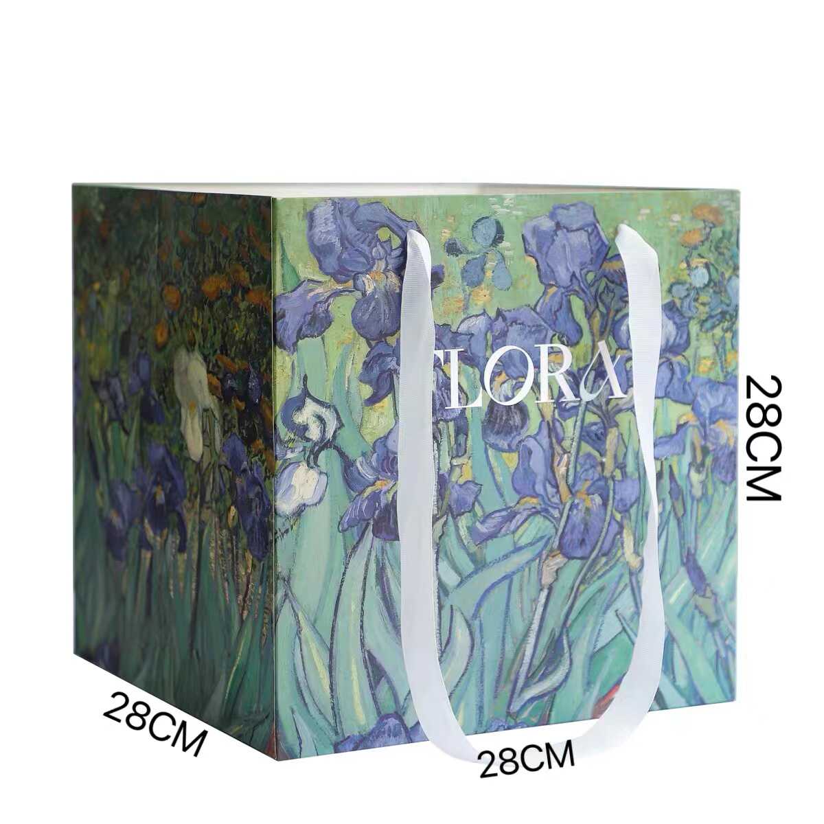 Pintura al óleo jardín estampado bolsas de mano bolsas de embalaje de flores flores floristas materiales de embalaje de flores bolsas de regalo