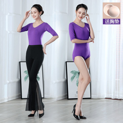 Figure clothing for women with flared pants, practice clothing, socialite art test instructor clothing, etiquette training clothing, model performance clothing