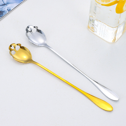 Factory direct selling stainless steel skull spoon stirring coffee dessert bar bone Christmas Amazon 410 skull spoon