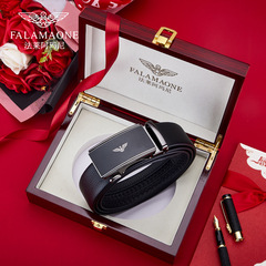 法萊阿瑪尼皮帶男真皮百搭褲腰帶奢侈品純牛皮年輕人名牌男士腰帶