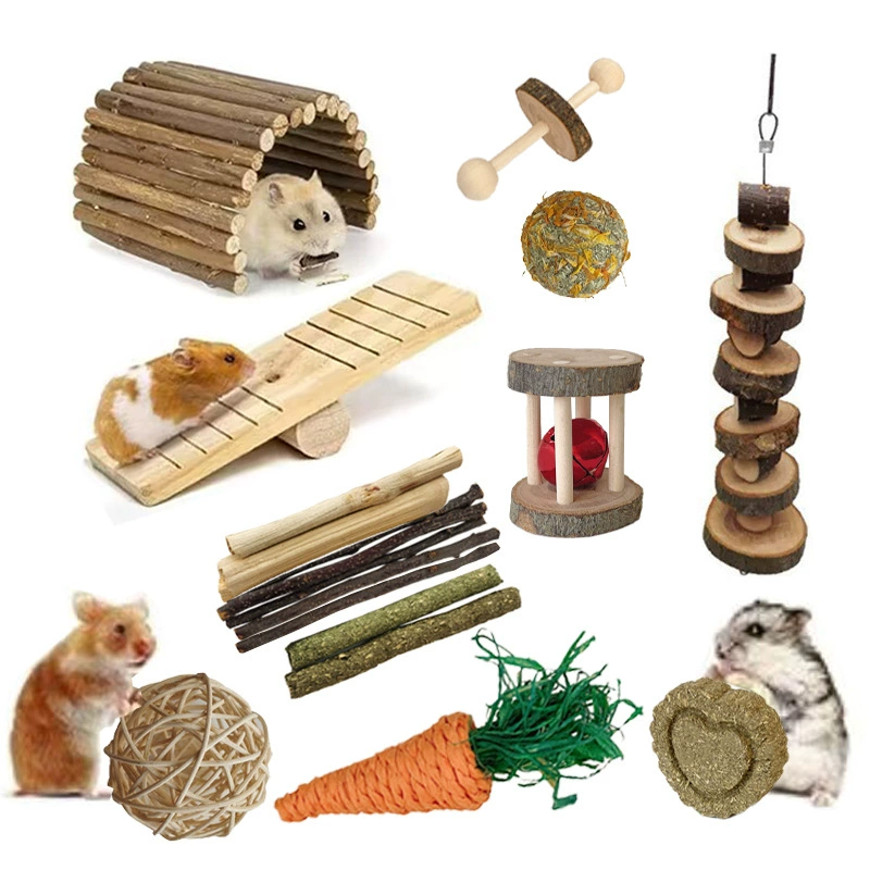 Коренной укус кролика игрушка хомяка яблоня строка для укуса соломенная палочка Сладкая бамбуковая ветка шлифовальный шар ролик комбинированный костюм