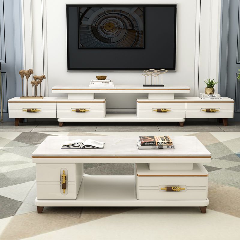 Slate Coffee Table Tv Cabinet Combination Modern Minimalist Living Room Nordic Marble Set Tv Cabinet Painted Floor Cabinet