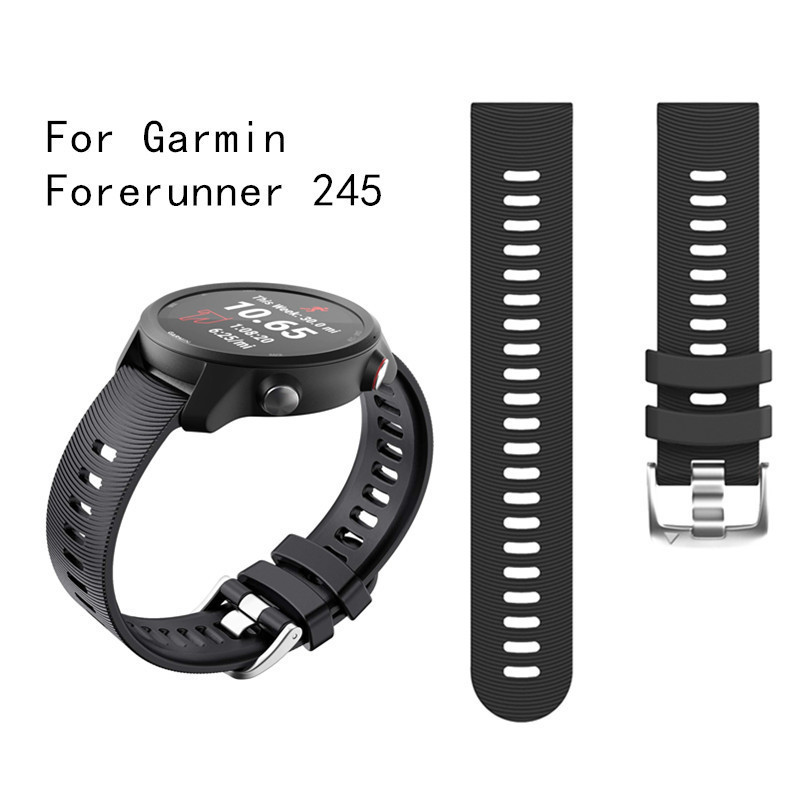 Suitable for Garmin Forerunner245M /245 Silicone Strap Stainless Steel Buckle Garmin Strap Suitable for Garmin Forerunner245M /245 Silicone Strap Stainless Steel Buckle Garmin Strap