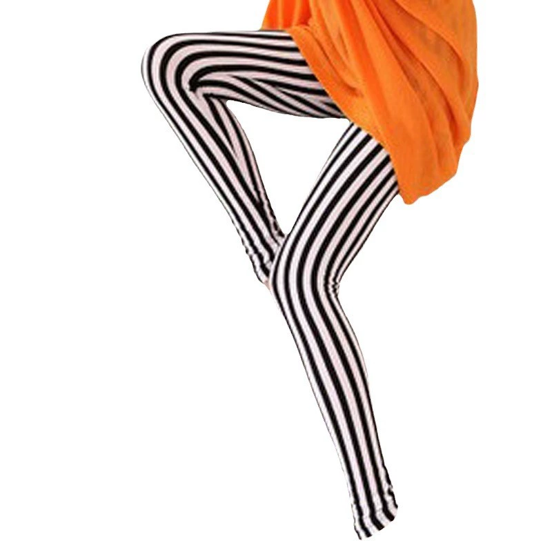 Новая летняя leggings из модала в зебровом принте с черно-белыми полосами для похудения женщин, желающих набрать вес и довести вес до 200 фунтов и которая может носить полные_mm