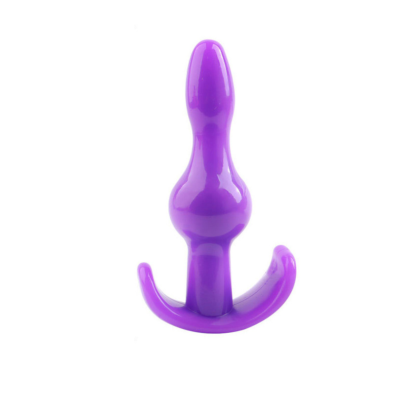 TPE Anal Plug with Three Beads, Pink Wearable Design for Adults — detail image 5