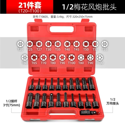 socket screwdriver head chrome molybdenum steel, Mühərrik tənzimləmə alətləri - 21-piece-set-t20-t100