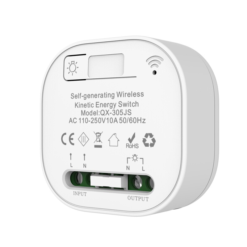 家庭用黒色自己発電ラジオライトスイッチ、フレームレスリモコン、配線不要、電池不要、防水、自由に貼り付け可能|undefined