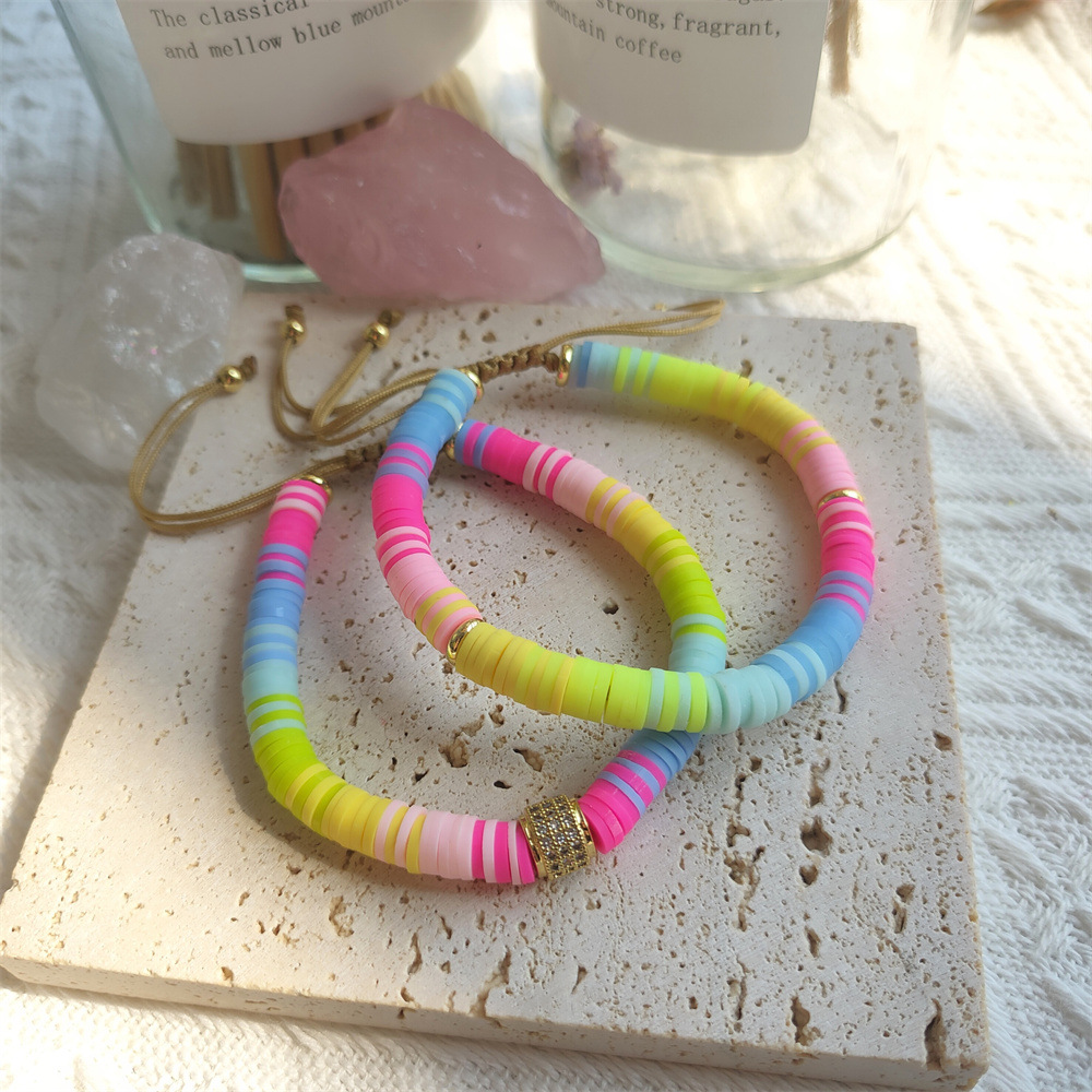 1 Piece 1 Set Fashion Geometric soft clay Irregular Knitting Womenu0027S Bracelets