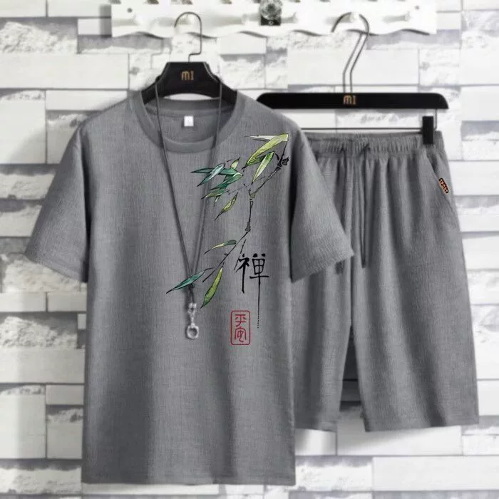 Мужская футболка из ледяного шелка с коротким рукавом, мода 2025 года, новая летняя тонкая быстросохнущая, модная брендовая свободная высококачественная одежда