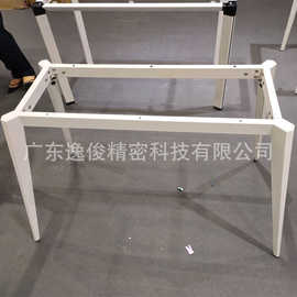 白色喷漆简约办公家具八字脚钢架办公桌简约职员办公桌员工电脑桌