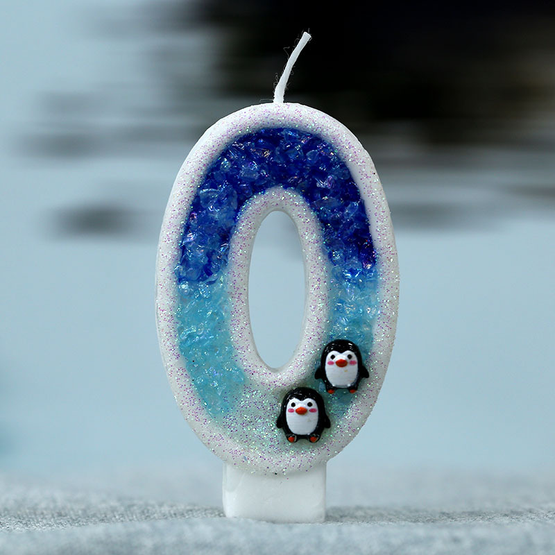 Velas numéricas en caja con pingüino, diseño glaciar antártico, para Amazon – Mayorista de Yiwu