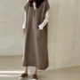v领宽松新款秋冬季毛衣裙
