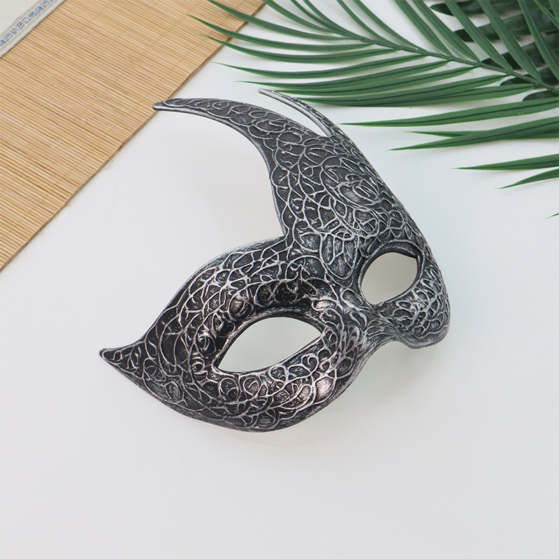 Amazon ventas calientes retro mitad cara máscara de jazz Halloween carnaval máscara decoración de fiesta