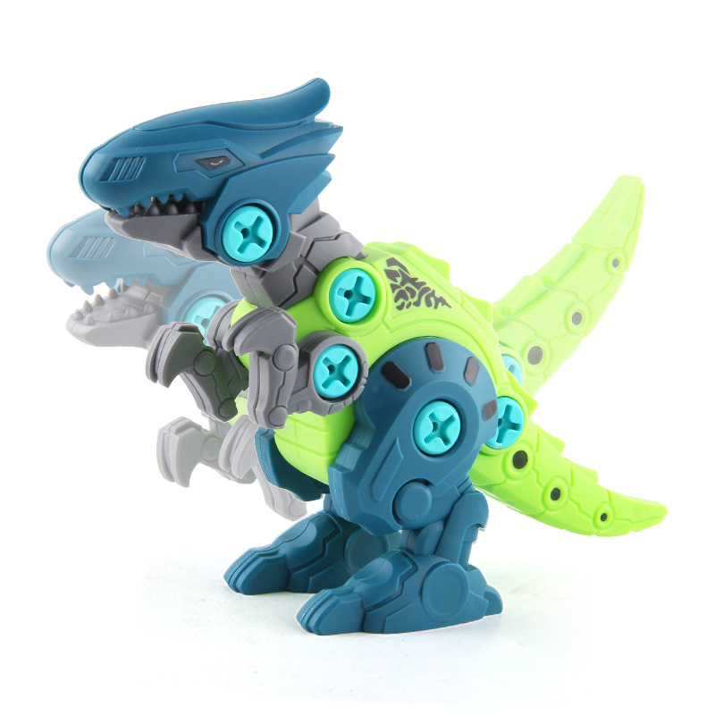 Niños transfronterizos DIY desmontaje dinosaurio juguete eléctrico tornillo montaje dinosaurio desmontaje tuerca Ciencia y Educación traje