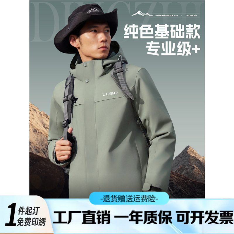 Three-In-One Classy Jacket, Customized Work Clothes, Printed Logo Embroidered Jacket, Single-Shot Warm Outdoor down Jacket, Waterproof