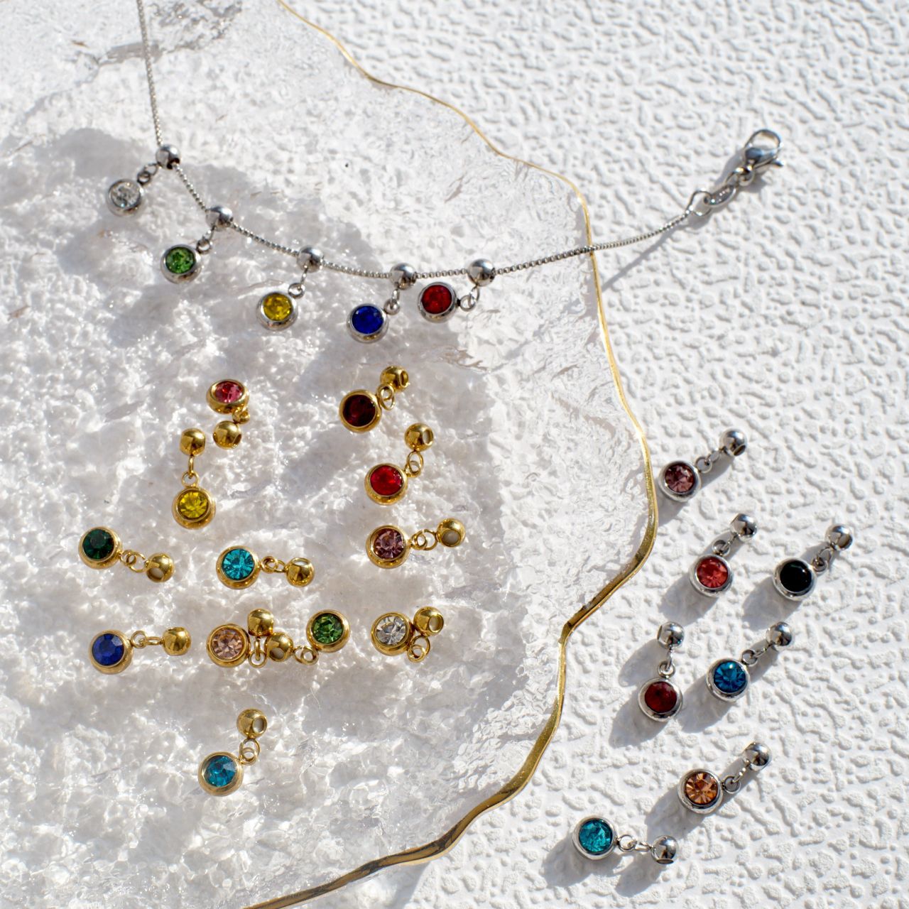 10g Weight Pendant Jewelry Making Type Birthstone Inlay Material DIY Jewelry Accessories Classification 5 PCS/Package Quantity 304 Stainless Steel Material Round Pattern All Seasons Season Simple Style Style 5 PCS/Package 304 Stainless Steel Birthstone Round Pendant 26