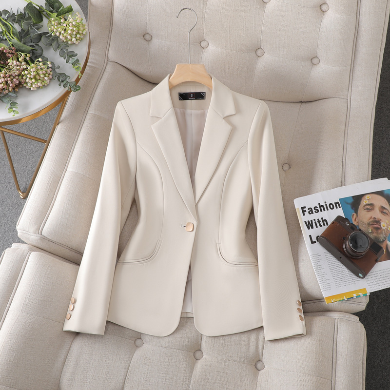 New Style Women's Blazer with a High-End Feel, Long-Sleeved Professional Suit Jacket, Formal Outfit for Petite Women, Workwear New Style Women's Blazer with a High-End Feel, Long-Sleeved Professional Suit Jacket, Formal Outfit for Petite Women, Workwear