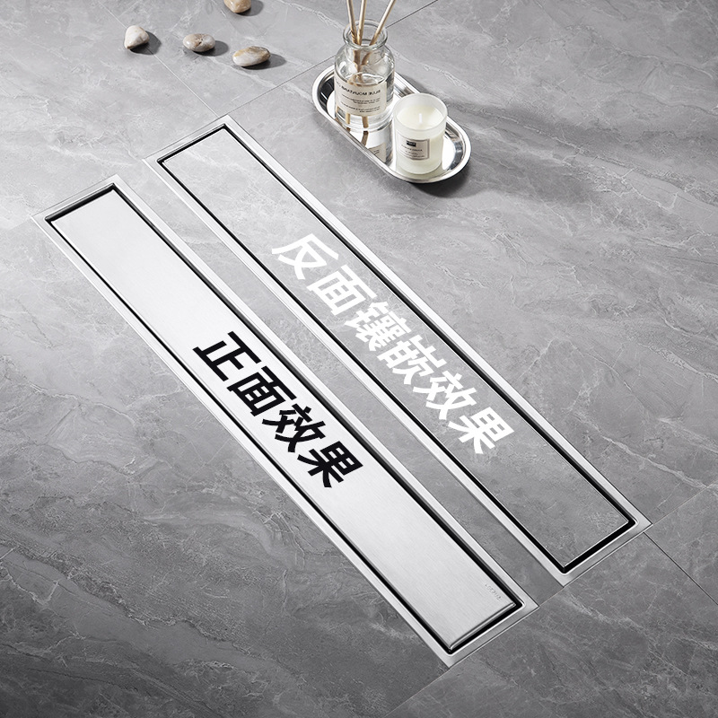 Desagüe invisible rectangular de acero inoxidable 304 – trampa de suelo oculta antirretorno