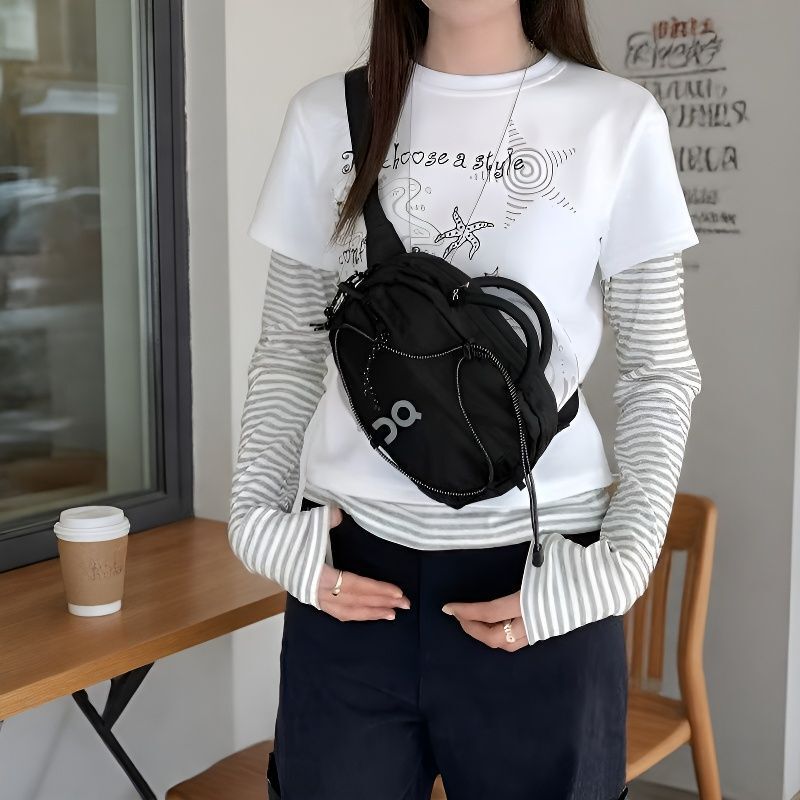Cross-Border Trendy Brand Shoulder Bag, Unisex Waist Bag, Motorcycle Outdoor Riding Chest Bag, Crossbody Bag, Versatile for Commuting